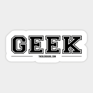 GEEK VARSITY BLACK Sticker